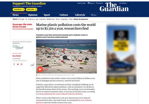 Guadian marine plastic pollution