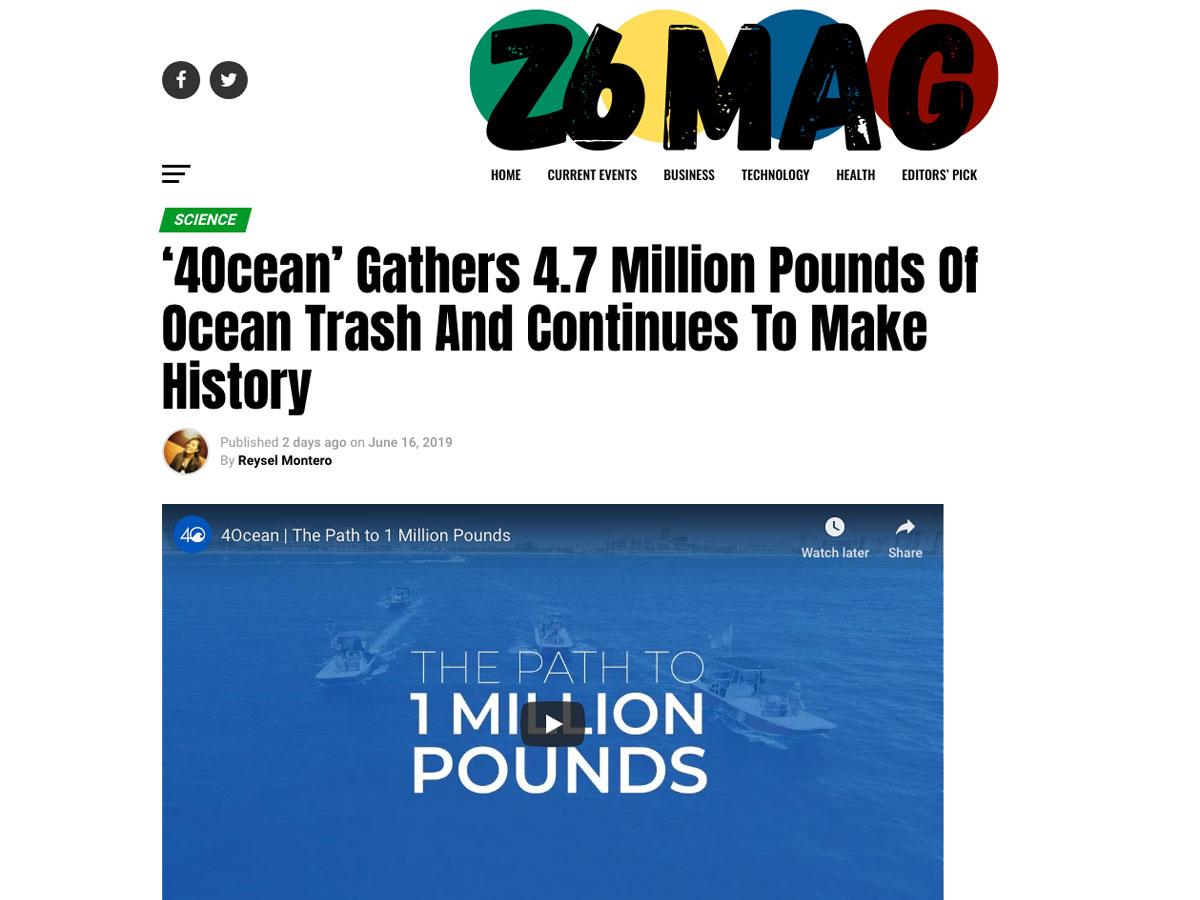 4Ocean gathers 4.7 million pounds of trash