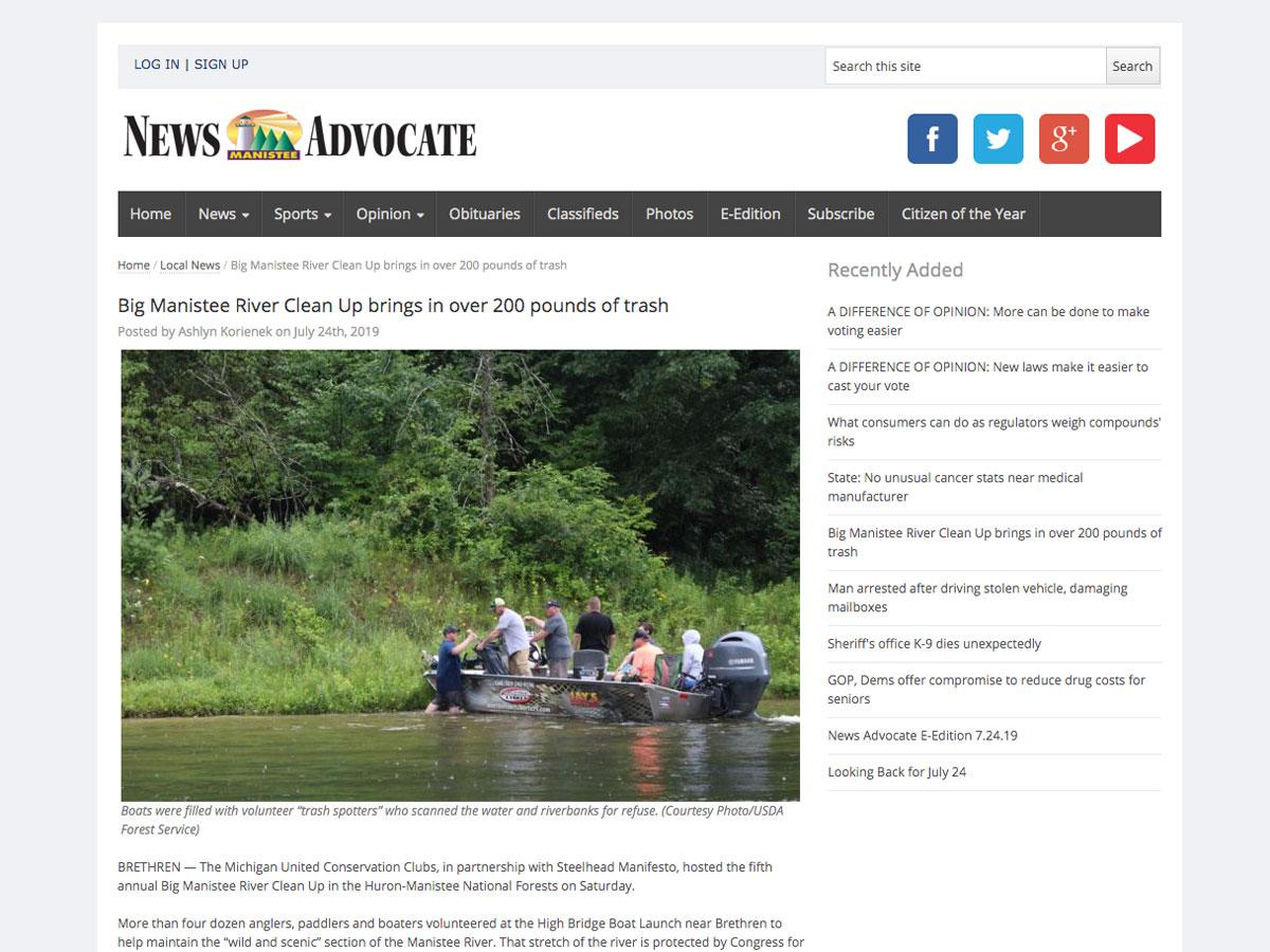 News Advocate - River Clean Up